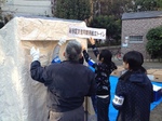 避難所訓練 四中生ボランティア参加 9月~11月 Refuge training v 避難所訓練 四中生ボランティア参加 9月~11月 Refuge training v