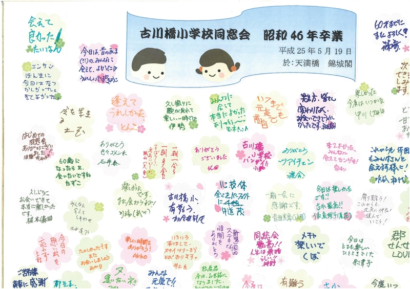 古川橋小学校 昭和46年卒業同窓会 同窓会の写真 【一部公開】