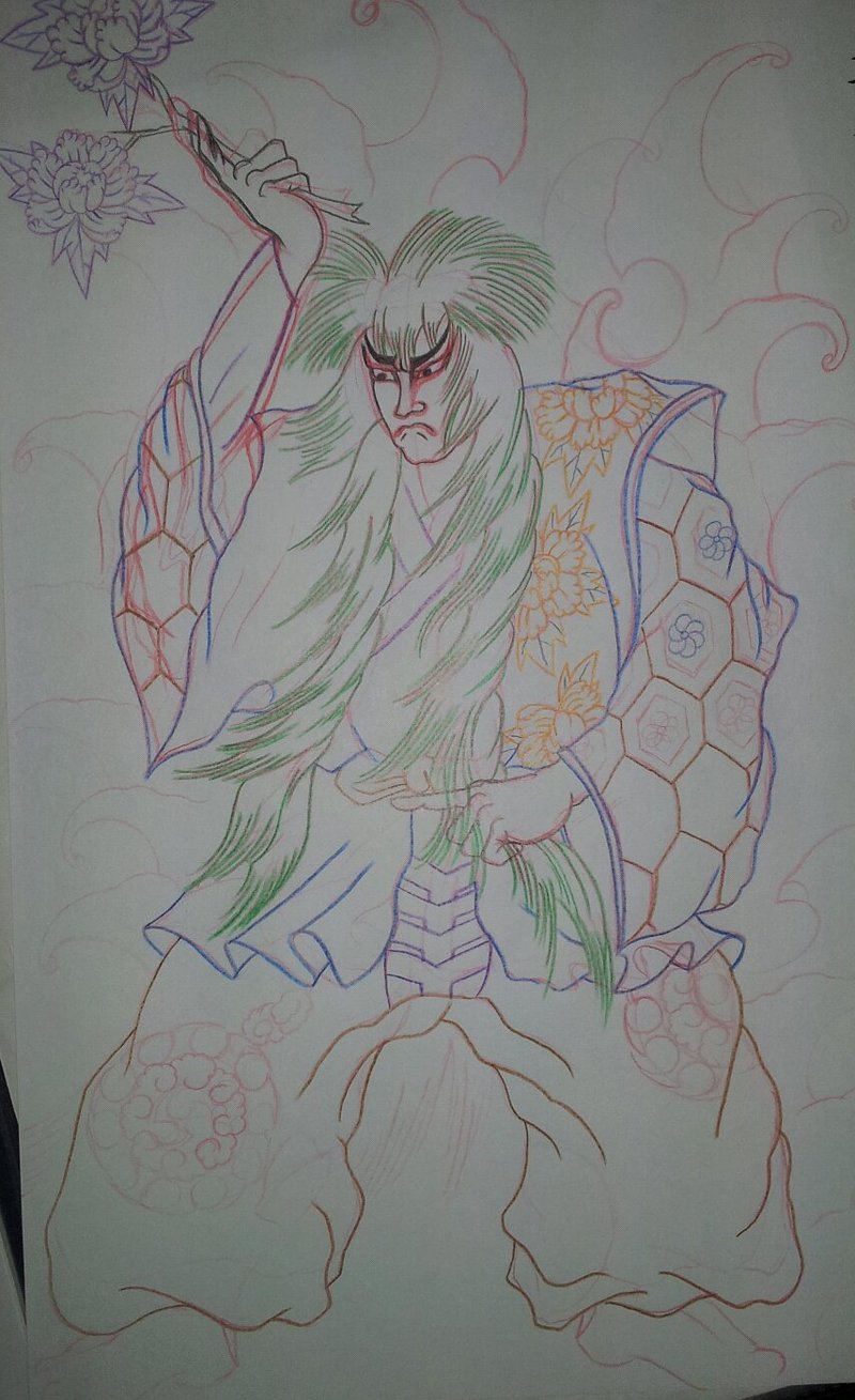 静岡 刺青師 彫流 和柄 下絵