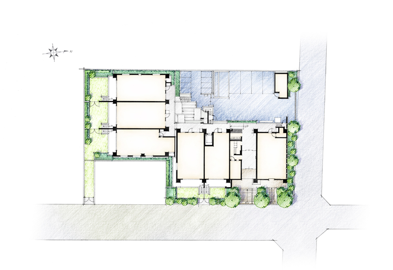 いろは意匠計画 敷地配置図イラスト