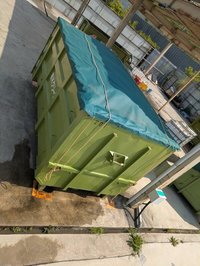 産廃コンテナ12ｍ3・8ｍ3のスライド蓋ドーム型カバーシート　「Kルーフィン」
