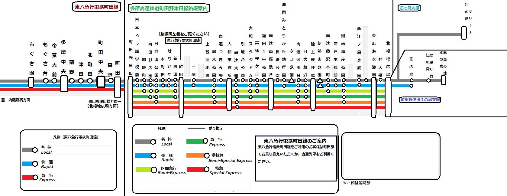 多摩高速鉄道(架空鉄道) 路線図(暫定)