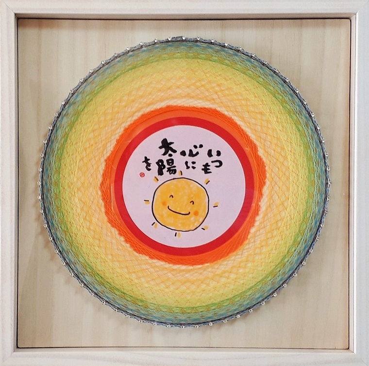 点描曼荼羅画 スワロフスキー 額装済み