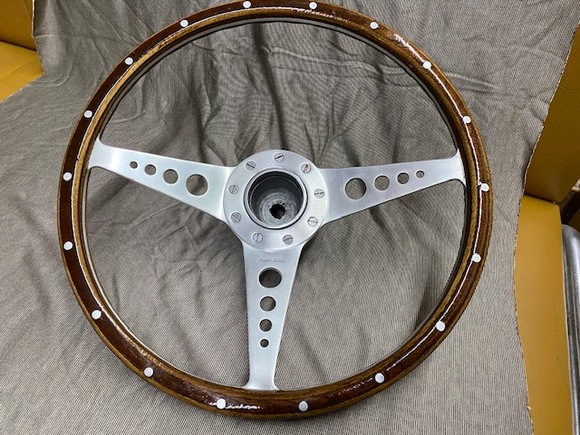 英国 ビンテージ ハンドル ステアリング | 初期MOTO-LITAウッド