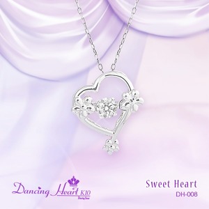 クロスフォーDancing Heart(ダンシングハート) DH-008 【Sweet Heart】 ダイヤモンドペンダント/ネックレス