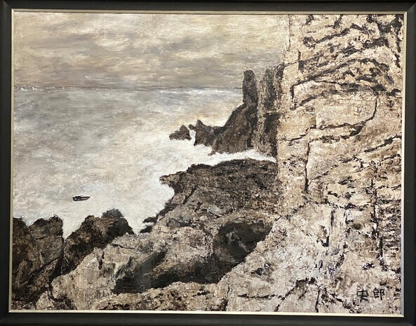 点描の実力作家,齊藤四郎,比類なき驚愕の点描,約40号パネルにペン,圧倒的労作 点描の実力作家，齊藤四郎，比類なき驚愕の点描，約40号パネルに