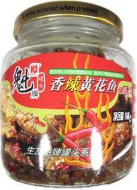 魁牌香辣黄花魚/辛口キグチ揚げ168g