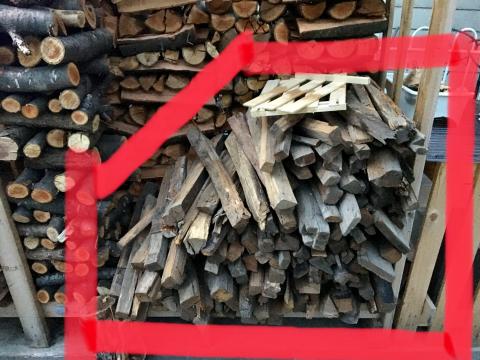 引取り限定！薪柿の木伐採材3トンダンプ1台分