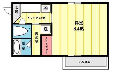 ペイントで部屋の間取り図を描いてみた