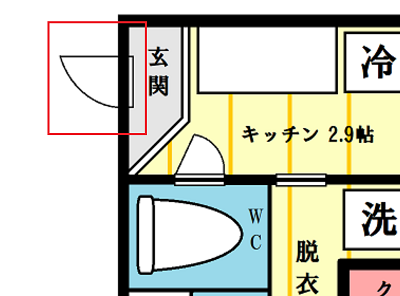 ペイントで部屋の間取り図を描いてみた